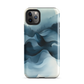 A calming abstract landscape protective phone case inspired by quiet valleys and soft blue tones.