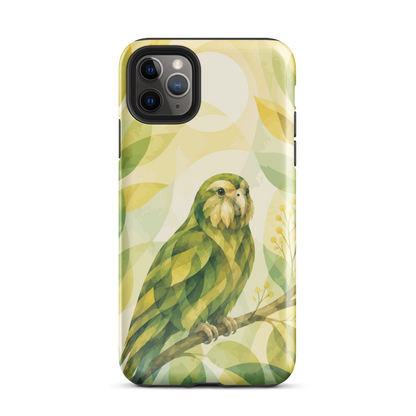 'Kākāpō' iPhone 11 Pro Max tough phone case - protective glossy case NZ Australia
