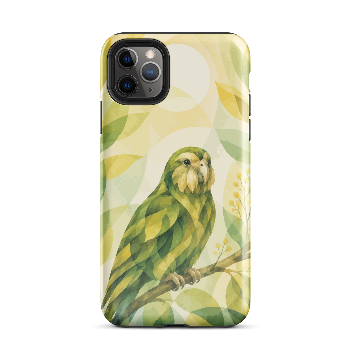 'Kākāpō' iPhone 11 Pro Max tough phone case - protective glossy case NZ Australia
