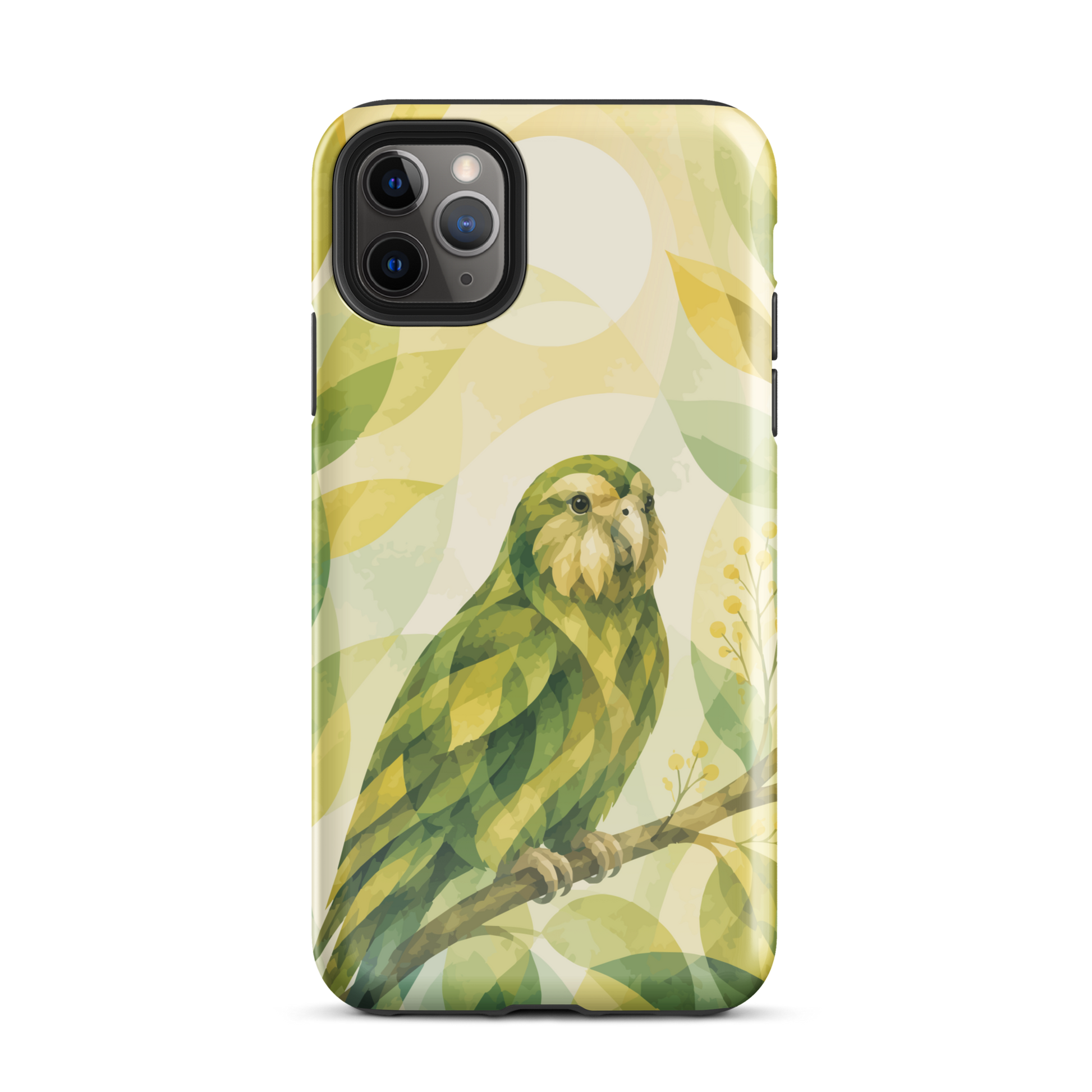 'Kākāpō' iPhone 11 Pro Max tough phone case - protective glossy case NZ Australia