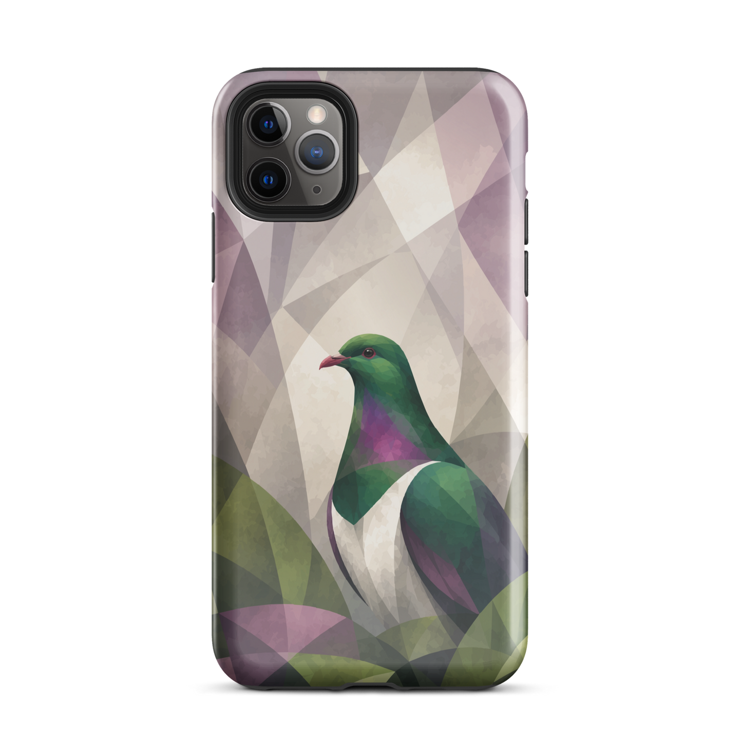 'Kererū' iPhone 11 Pro Max tough phone case - protective glossy case NZ Australia