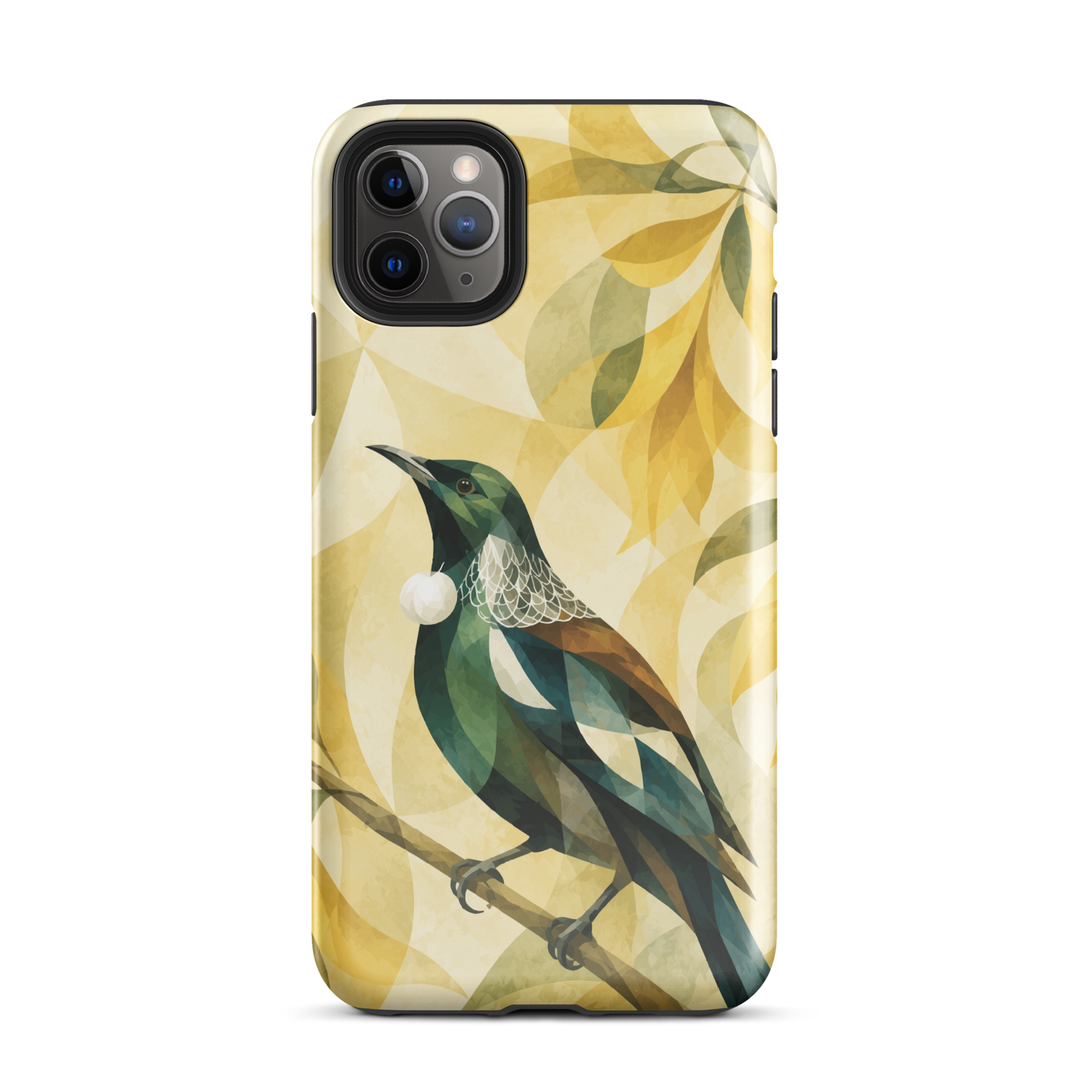 'Tūī' iPhone 11 Pro Max tough phone case - protective glossy case NZ Australia