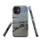 Phone case with artwork of Riversdale Beach, Masterton – rocks, waves and sky by NZ artist Ben Hart.