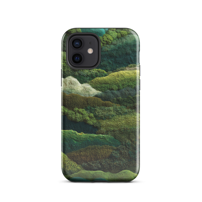 Verdant layers phone case | Abstract green design NZ
