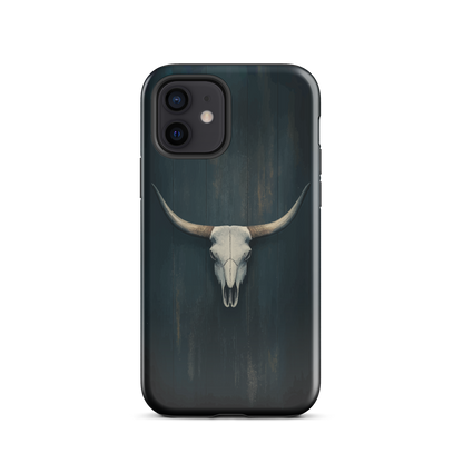 'Longhorn' iPhone 12 tough phone case - protective glossy case NZ Australia