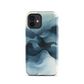 A calming abstract landscape protective phone case inspired by quiet valleys and soft blue tones.