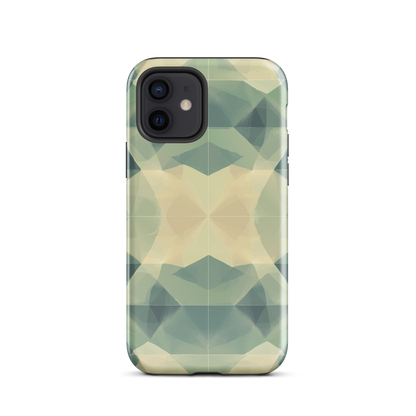 'Symmetry' iPhone 12 tough phone case - protective glossy case NZ Australia