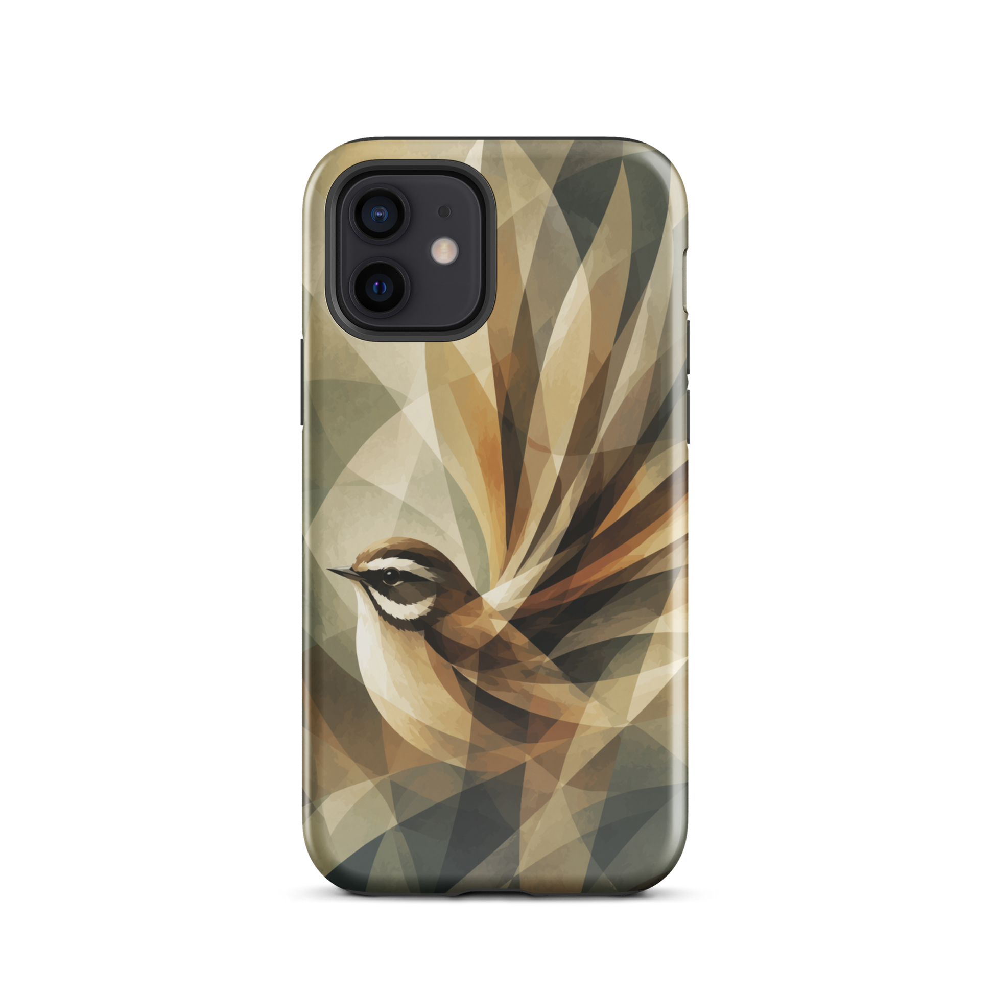 'Fantail' iPhone 12 tough phone case - protective glossy case NZ Australia