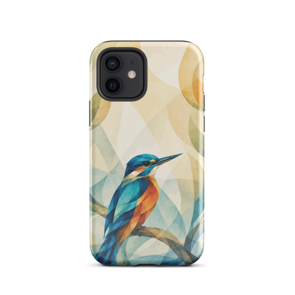 'Kōtare' iPhone 12 tough phone case - protective glossy case NZ Australia