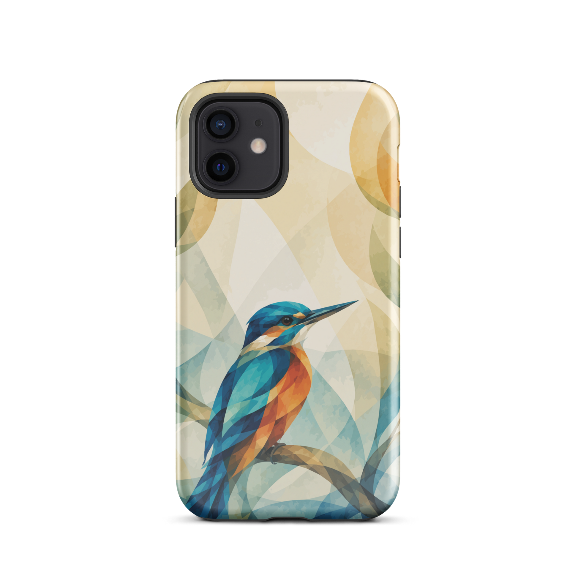 'Kōtare' iPhone 12 tough phone case - protective glossy case NZ Australia