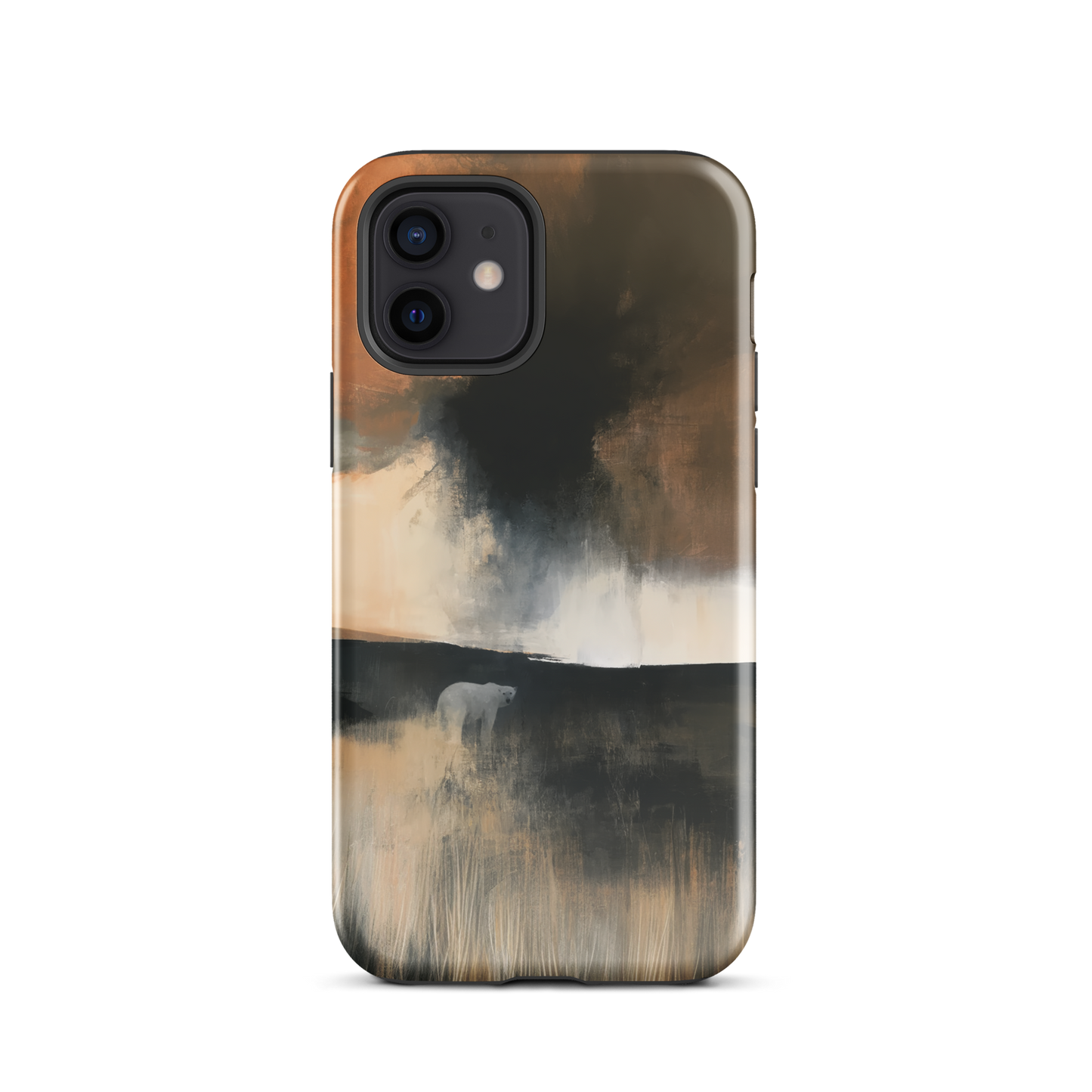 'Black Star' iPhone 12 tough phone case - protective glossy case NZ Australia