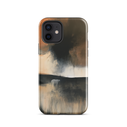 'Black Star' iPhone 12 tough phone case - protective glossy case NZ Australia