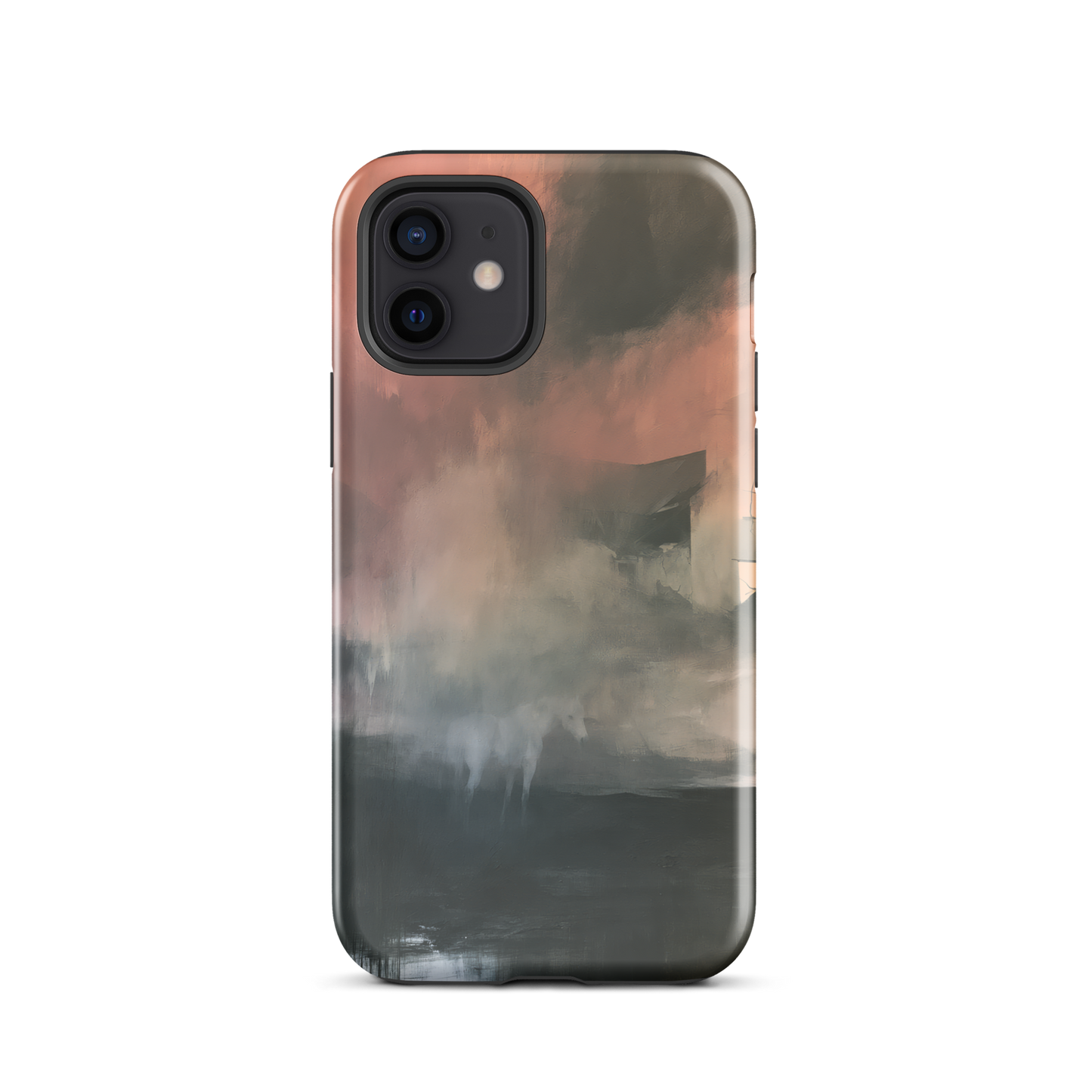 'Glass' iPhone 12 tough phone case - protective glossy case NZ Australia