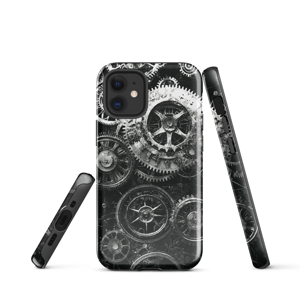 'Clockwork' iPhone phone case, a stunning fusion of gears, cogs, and vintage industrial charm. Inspired by the beauty of classic timepieces and steampunk aesthetics.