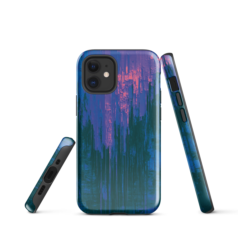 Digital Glitch iPhone case. This striking artwork features a dynamic distortion effect that mimics the visual chaos of a digital malfunction—glitchy lines, vibrant streaks, and pixel-like patterns merge into a futuristic aesthetic. It’s a perfect blend of modern design and edgy street style.