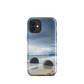 Moeraki Boulders coastal designer phone case with ocean waves and dramatic NZ sky