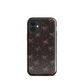 Midnight Bow seamless repeat pattern — pink hand-drawn ribbon bows and sparkle stars on a black background