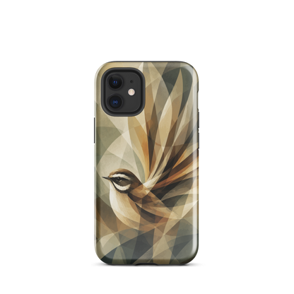 'Fantail' iPhone 12 mini tough phone case - protective glossy case NZ Australia