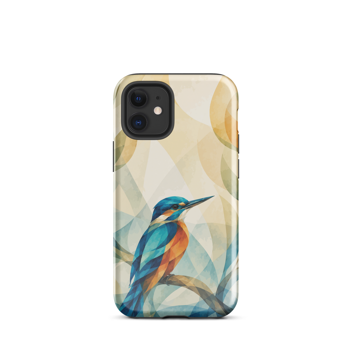 'Kōtare' iPhone 12 mini tough phone case - protective glossy case NZ Australia