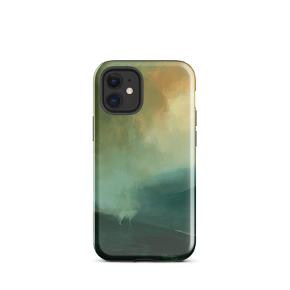 'Acid Rain' iPhone 12 mini tough phone case - protective glossy case NZ Australia
