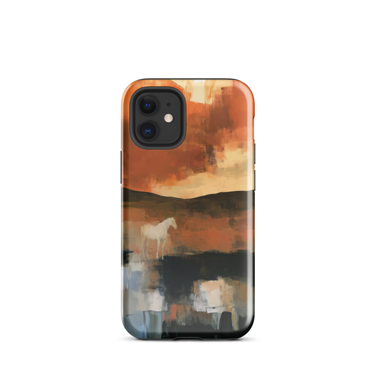 'Ember Fields' iPhone 12 mini tough phone case - protective glossy case NZ Australia