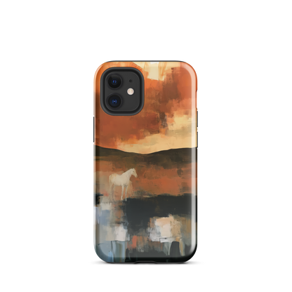 'Ember Fields' iPhone 12 mini tough phone case - protective glossy case NZ Australia