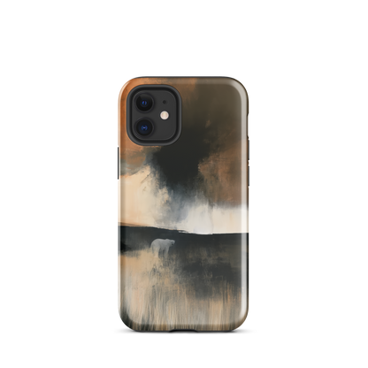 'Black Star' iPhone 12 mini tough phone case - protective glossy case NZ Australia