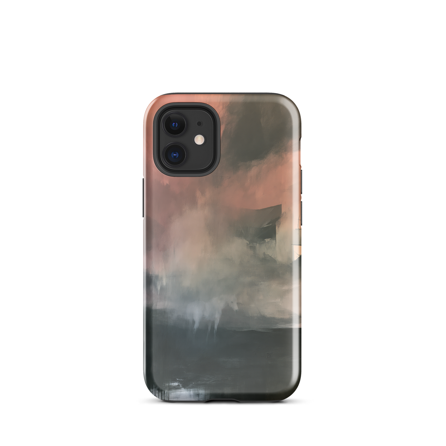 'Glass' iPhone 12 mini tough phone case - protective glossy case NZ Australia