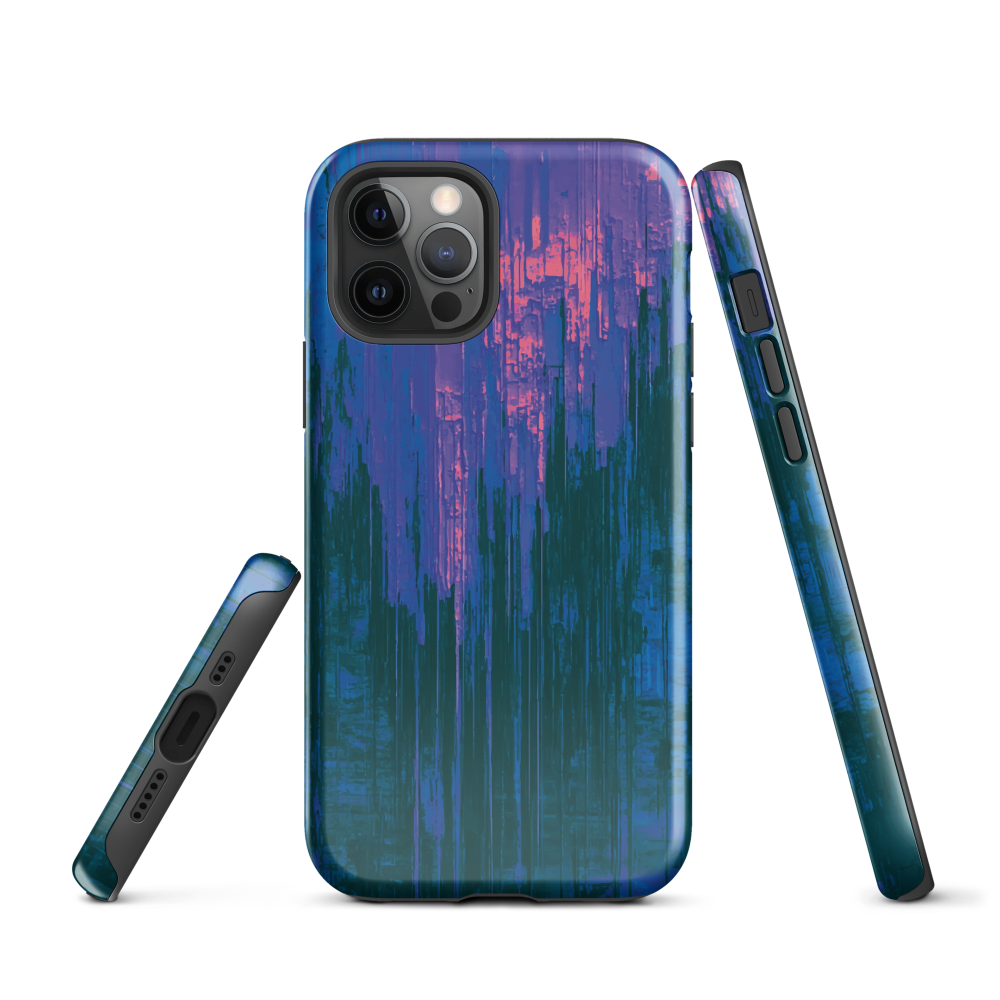 Digital Glitch iPhone case. This striking artwork features a dynamic distortion effect that mimics the visual chaos of a digital malfunction—glitchy lines, vibrant streaks, and pixel-like patterns merge into a futuristic aesthetic. It’s a perfect blend of modern design and edgy street style.
