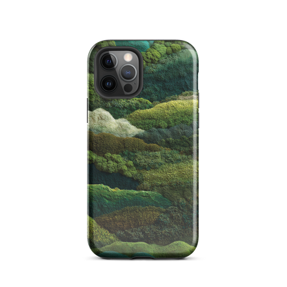 Verdant layers phone case | Abstract green design NZ