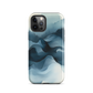 A calming abstract landscape protective phone case inspired by quiet valleys and soft blue tones.