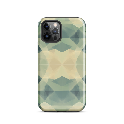 'Symmetry' iPhone 12 Pro tough phone case - protective glossy case NZ Australia