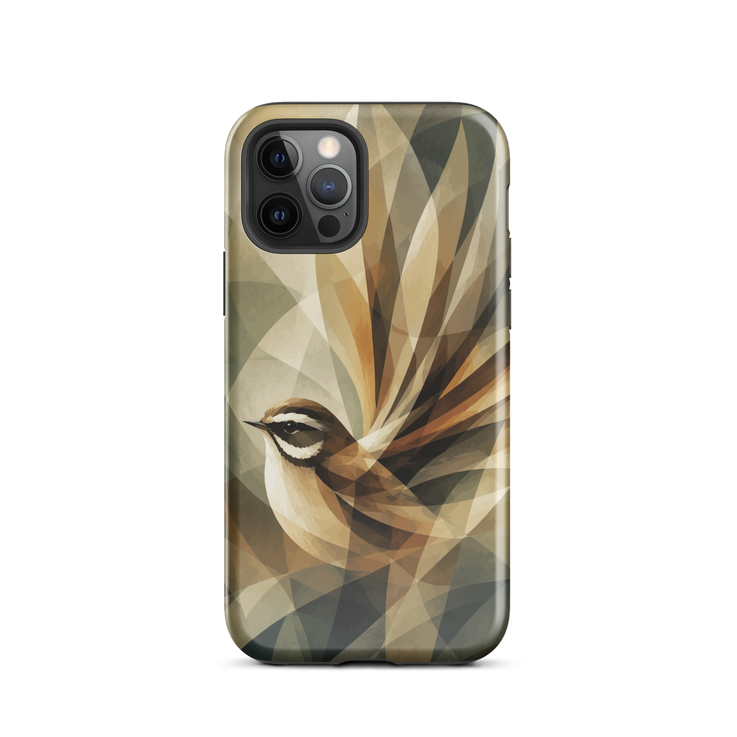 'Fantail' iPhone 12 Pro tough phone case - protective glossy case NZ Australia