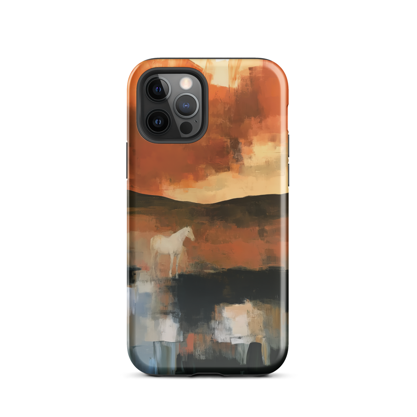 'Ember Fields' iPhone 12 Pro tough phone case - protective glossy case NZ Australia