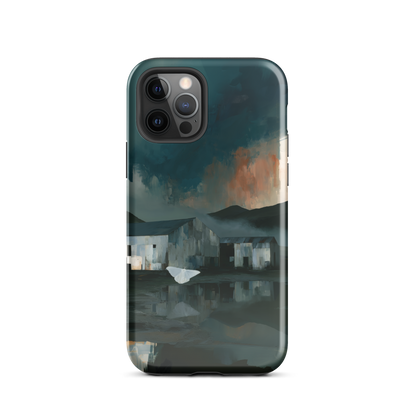 'Evening Flight' iPhone 12 Pro tough phone case - protective glossy case NZ Australia