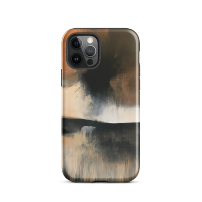 'Black Star' iPhone 12 Pro tough phone case - protective glossy case NZ Australia