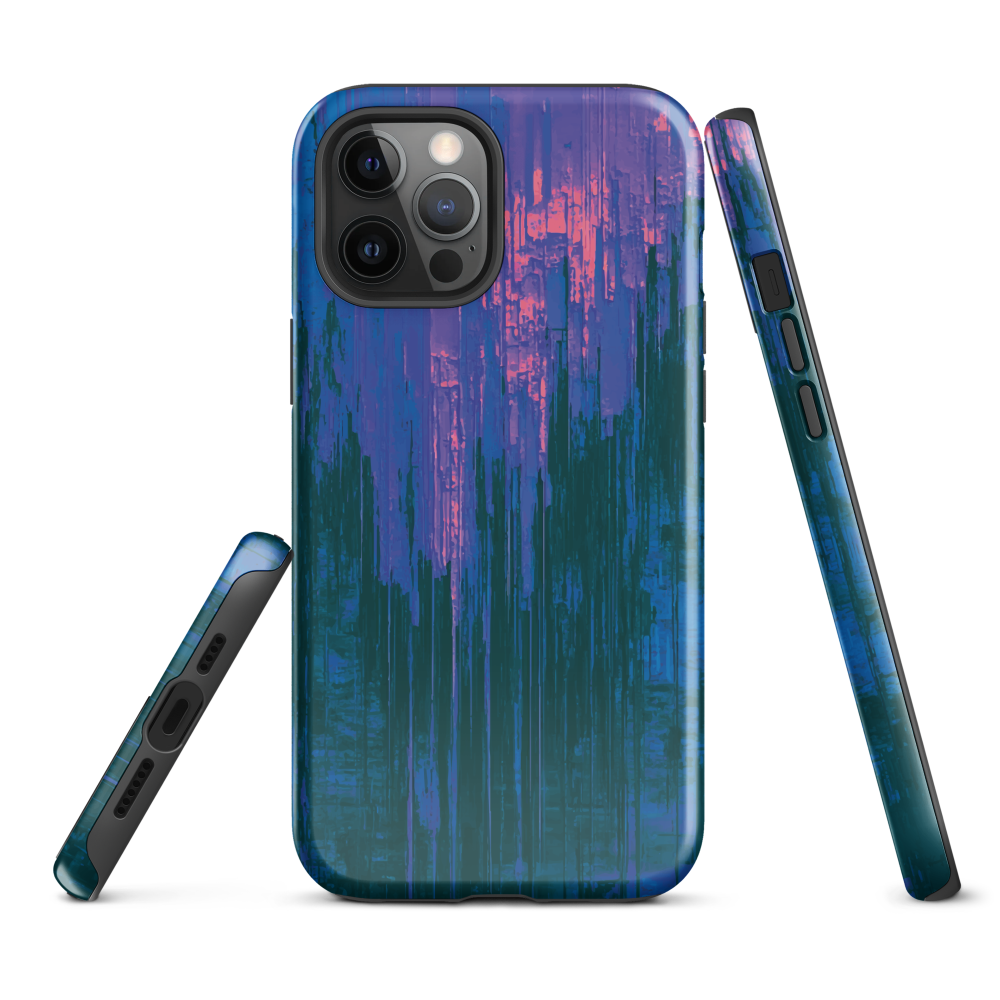 Digital Glitch iPhone case. This striking artwork features a dynamic distortion effect that mimics the visual chaos of a digital malfunction—glitchy lines, vibrant streaks, and pixel-like patterns merge into a futuristic aesthetic. It’s a perfect blend of modern design and edgy street style.