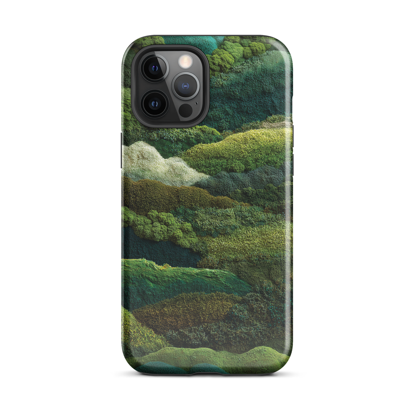 Verdant layers phone case | Abstract green design NZ
