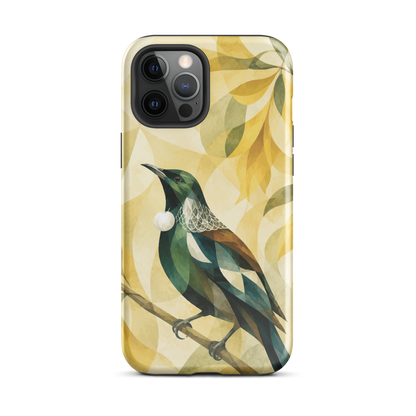 'Tūī' iPhone 12 Pro Max tough phone case - protective glossy case NZ Australia