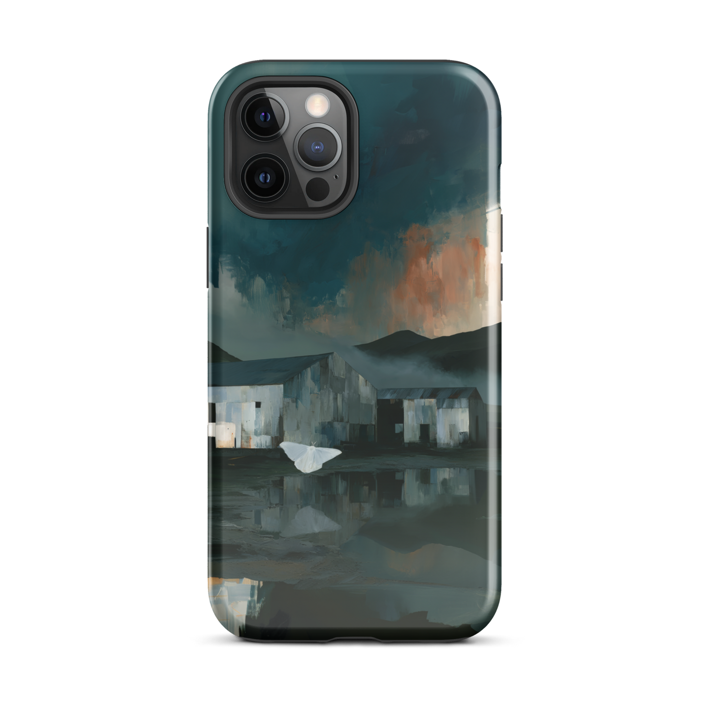 'Evening Flight' iPhone 12 Pro Max tough phone case - protective glossy case NZ Australia