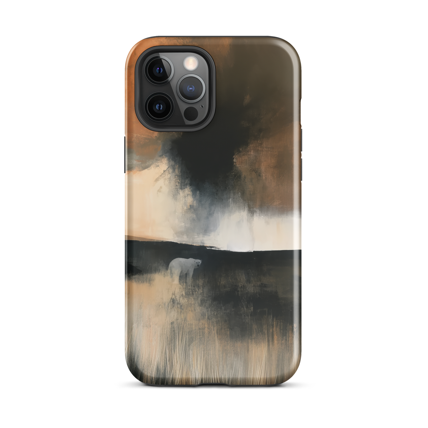 'Black Star' iPhone 12 Pro Max tough phone case - protective glossy case NZ Australia