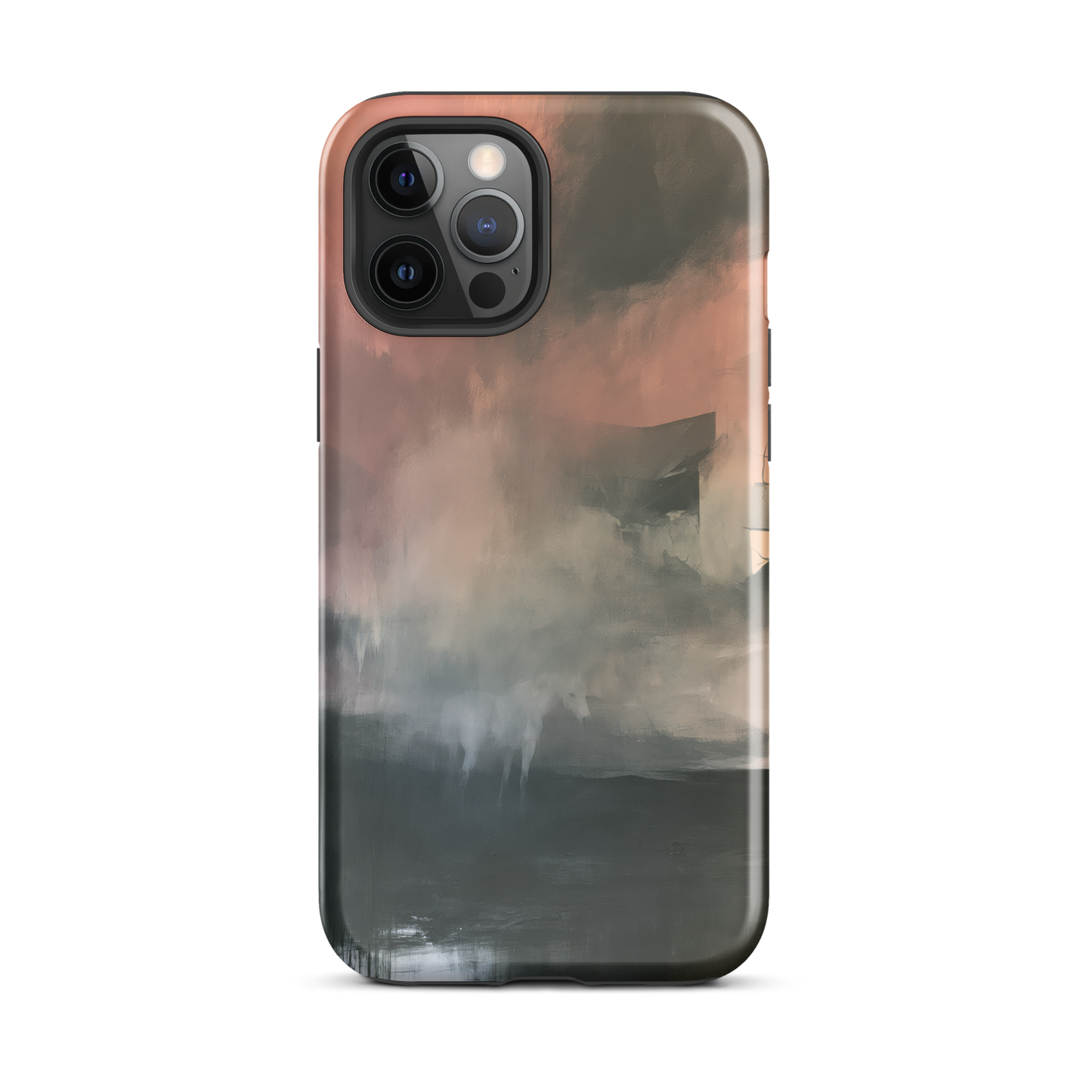 'Glass' iPhone 12 Pro Max tough phone case - protective glossy case NZ Australia