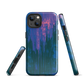 Digital Glitch iPhone case. This striking artwork features a dynamic distortion effect that mimics the visual chaos of a digital malfunction—glitchy lines, vibrant streaks, and pixel-like patterns merge into a futuristic aesthetic. It’s a perfect blend of modern design and edgy street style.