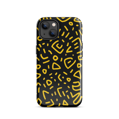 Retro scribbles phone case | Bold retro design NZ