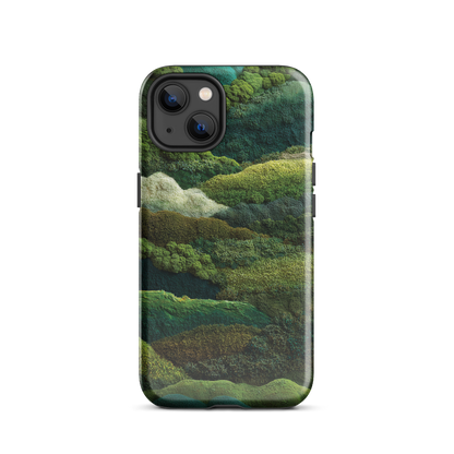 Verdant layers phone case | Abstract green design NZ