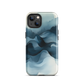 A calming abstract landscape protective phone case inspired by quiet valleys and soft blue tones.