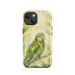 'Kākāpō' iPhone 13 tough phone case - protective glossy case NZ Australia
