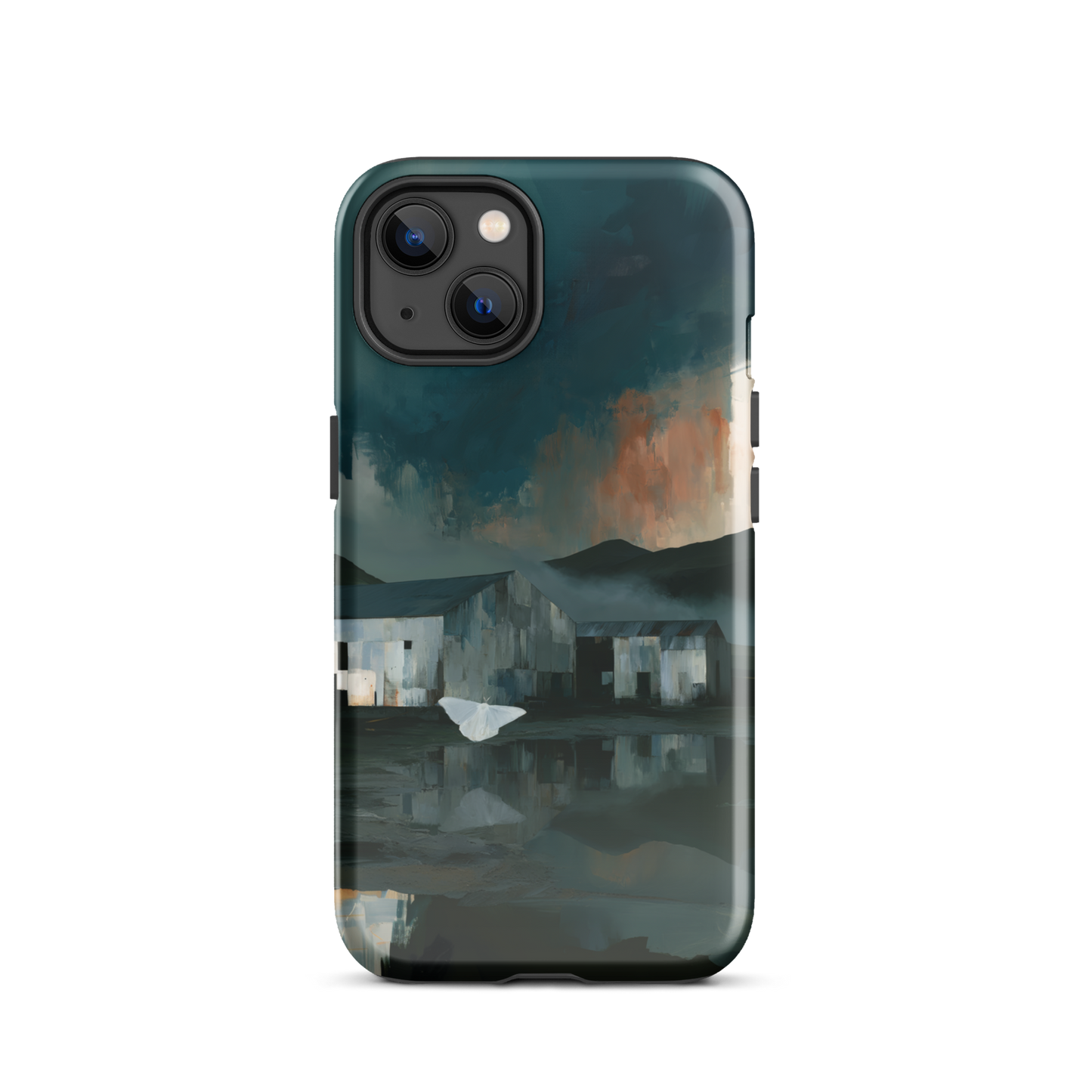 'Evening Flight' iPhone 13 tough phone case - protective glossy case NZ Australia