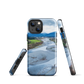 Waiohine phone case featuring artwork of New Zealand’s braided riverbed landscape in the Wairarapa.