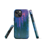 Digital Glitch iPhone case. This striking artwork features a dynamic distortion effect that mimics the visual chaos of a digital malfunction—glitchy lines, vibrant streaks, and pixel-like patterns merge into a futuristic aesthetic. It’s a perfect blend of modern design and edgy street style.